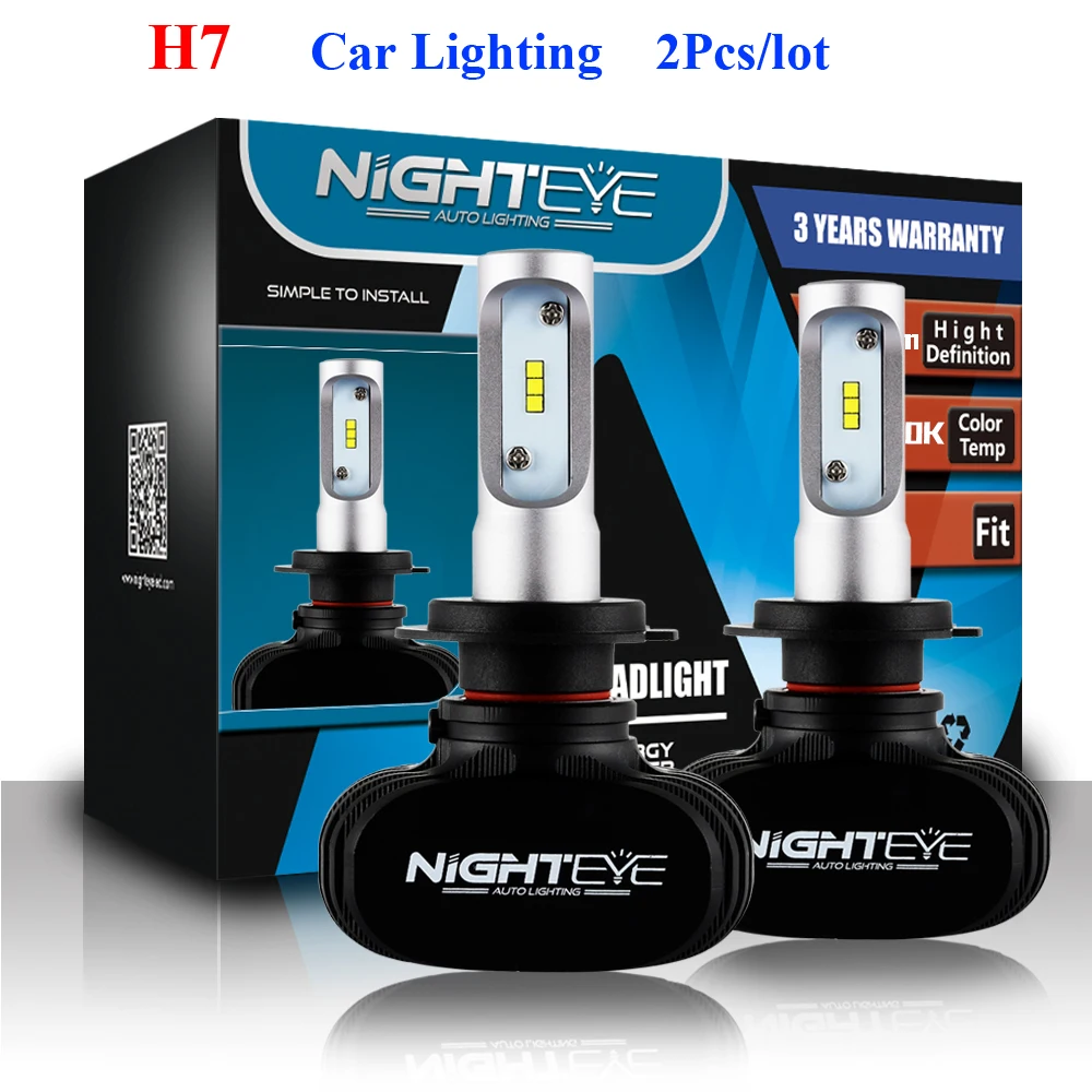 NIGHTEYE H7 50 Вт 8000LM 6500 к CSP светодиодный фар автомобиля противотуманный набор лампа DRL