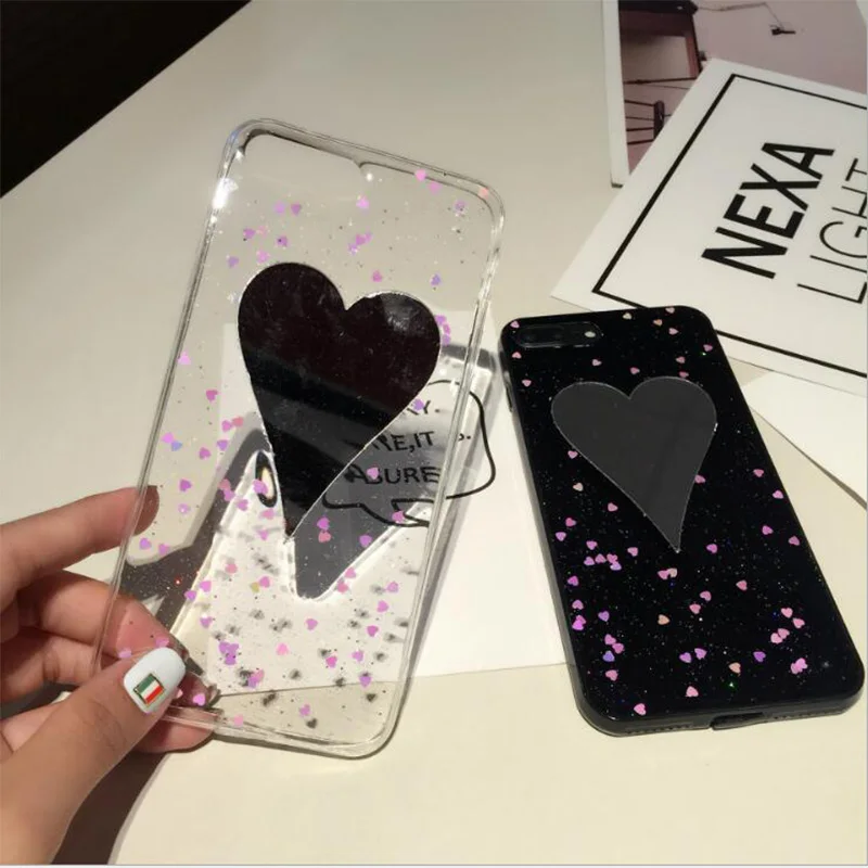 New best-selling fashion For iPhone6 6s 6p 6splus Smile Flash powder Mirror Phone Case for iphone7 7plus Dijiao Soft TPU |