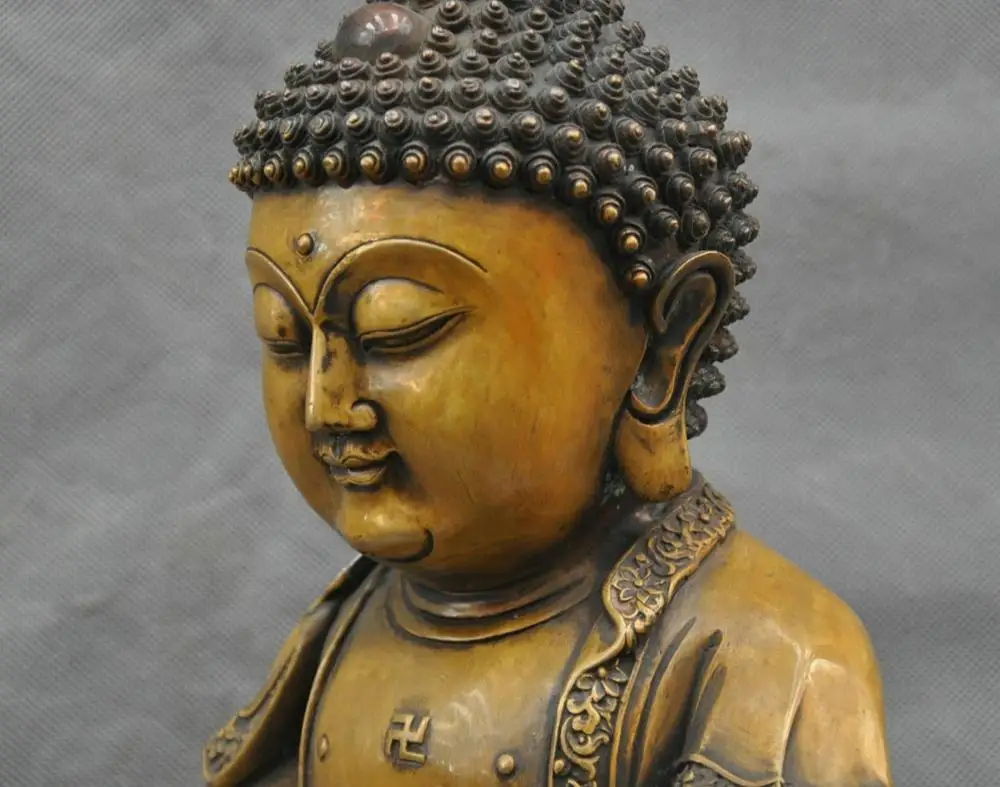 14 &quotКитай Бронза Шакьямуни Татхагата Статуя Будды | Дом и сад