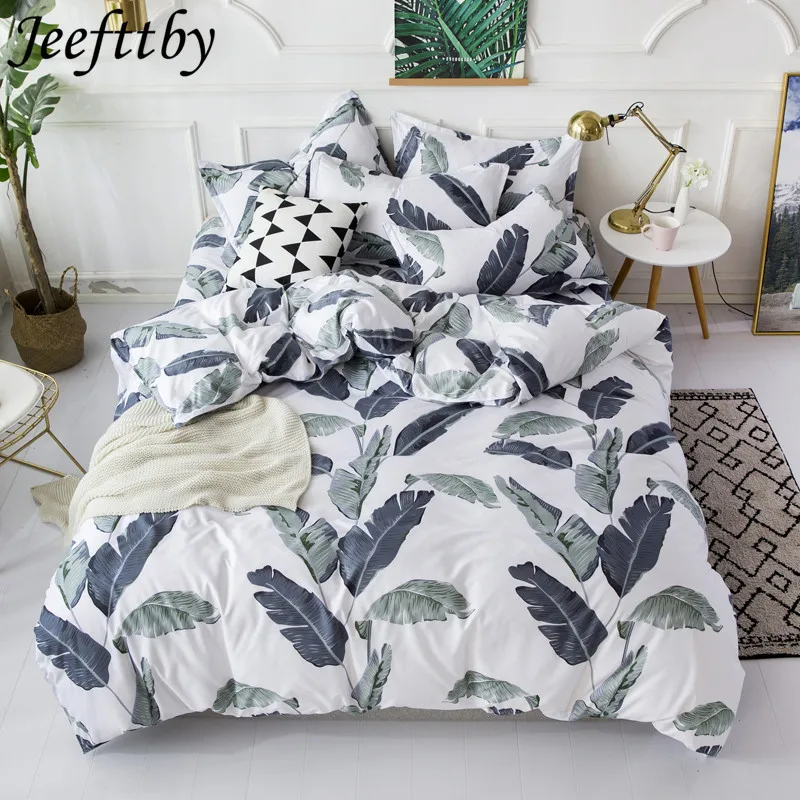 Постельное белье Jeefttby Home Leafs новый комплект постельного белья с простыней
