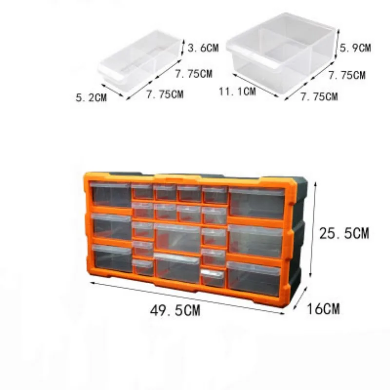 

high quality tool case toolbox Parts box Classification Multi-grid drawer type Building blocks Screw hardware Storage box