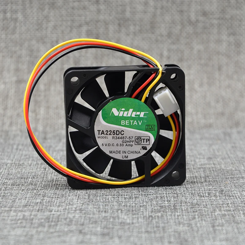 Новый оригинальный трехпроводной охлаждающий вентилятор TA225DC R34487 57 5V 0.33A 6 см