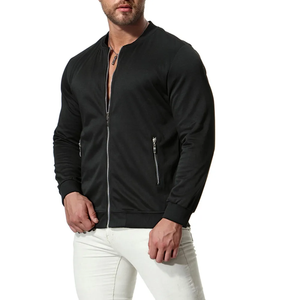 2019 Spring Men's Zipper Jackets Male Casual Hop Slim Fit Pilot Coat Men Clothing bomber jacket mens jackets and coats | Мужская