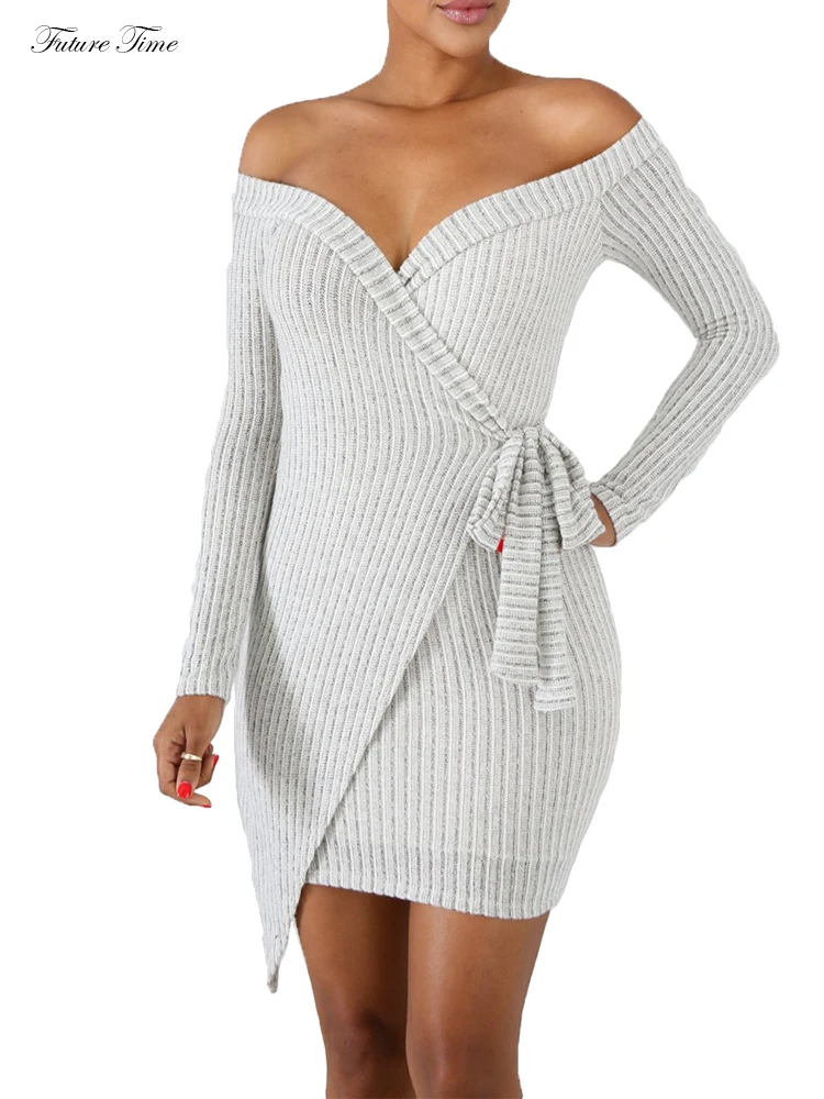 Женское платье 2019 сексуальное платья средней длины с запахом полиэстеровое