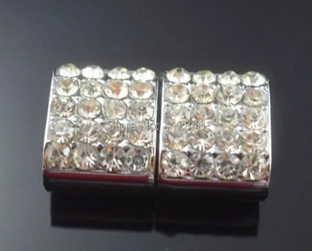 

24*14mm Imitation platinum plated Zinc Alloy Crystal Rhinestone Magnetic Clasps For Bracelet,inner size 11*6mm