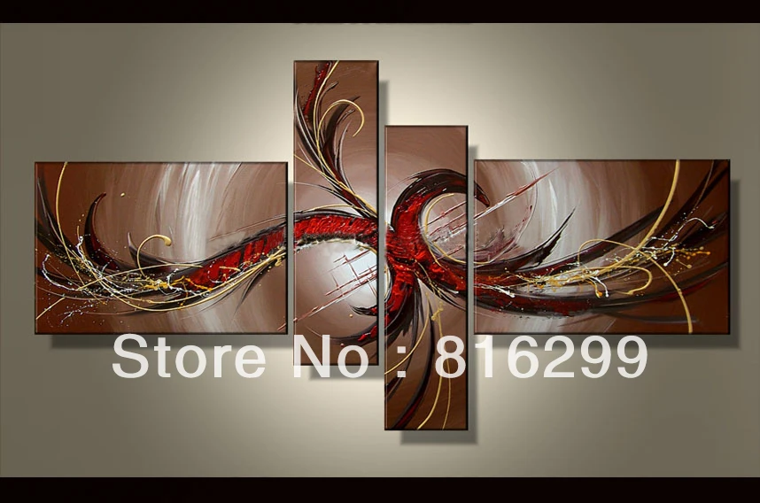 hand-painted Large mordern abstract oil painting art on canvas Contemporary Wall Framed /set mixOrde AL8091 | Дом и сад