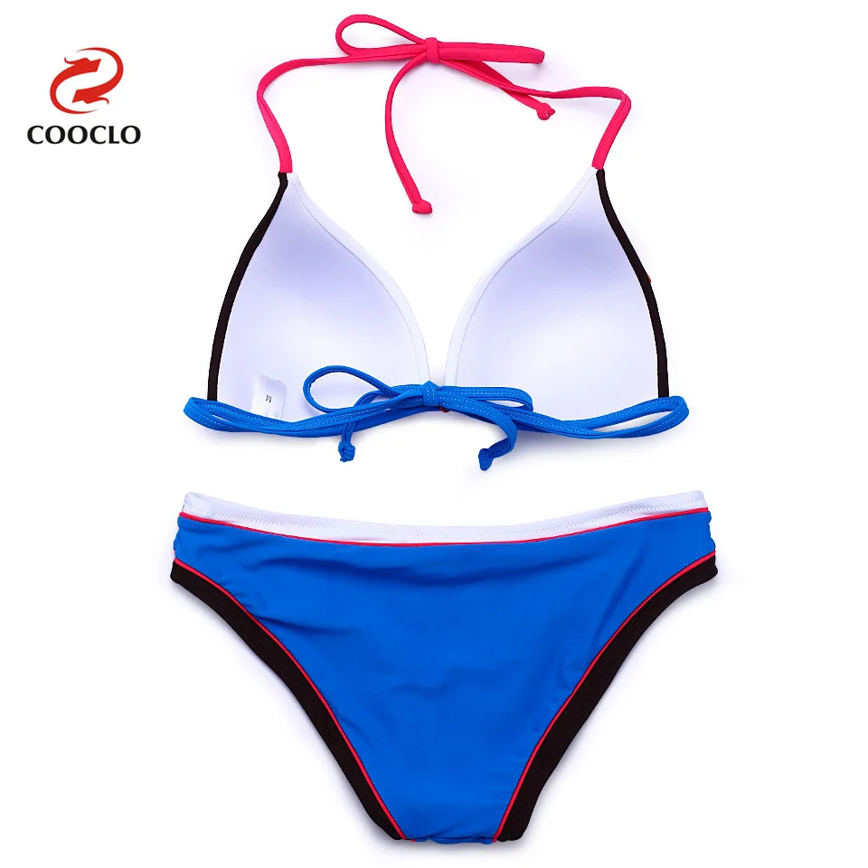COOCLO сексуальное бикини 2019 бюстгальтер с подкладкой пуш-ап купальник комплект