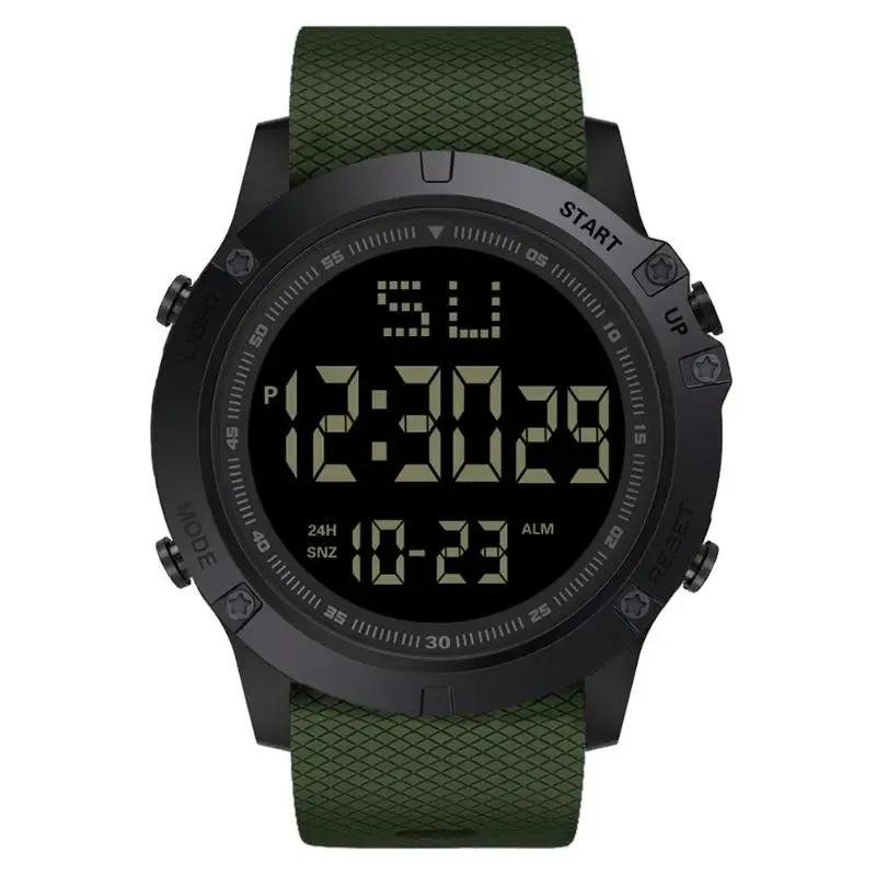 Зеленый Military Sport Watch Men Top Brand Luxury Electronic LED Digital Wrist Watch Waterproof Male Clock For Man Relogio Masculino - Цвет: Зеленый