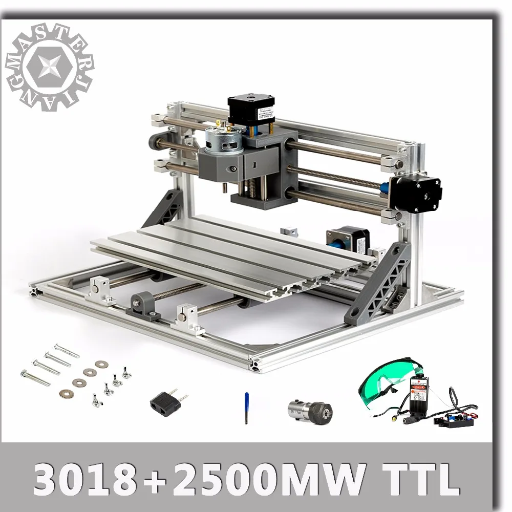 CNC 3018 ER11 GRBL управление станок с ЧПУ ttl 2500 мвт лазерный модуль комплект для PCB