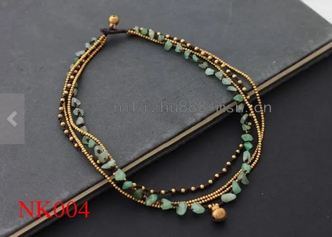 Богемный стиль 4 слоя нагрудник Массивный воротник Стекло Колье чокер с бусинами