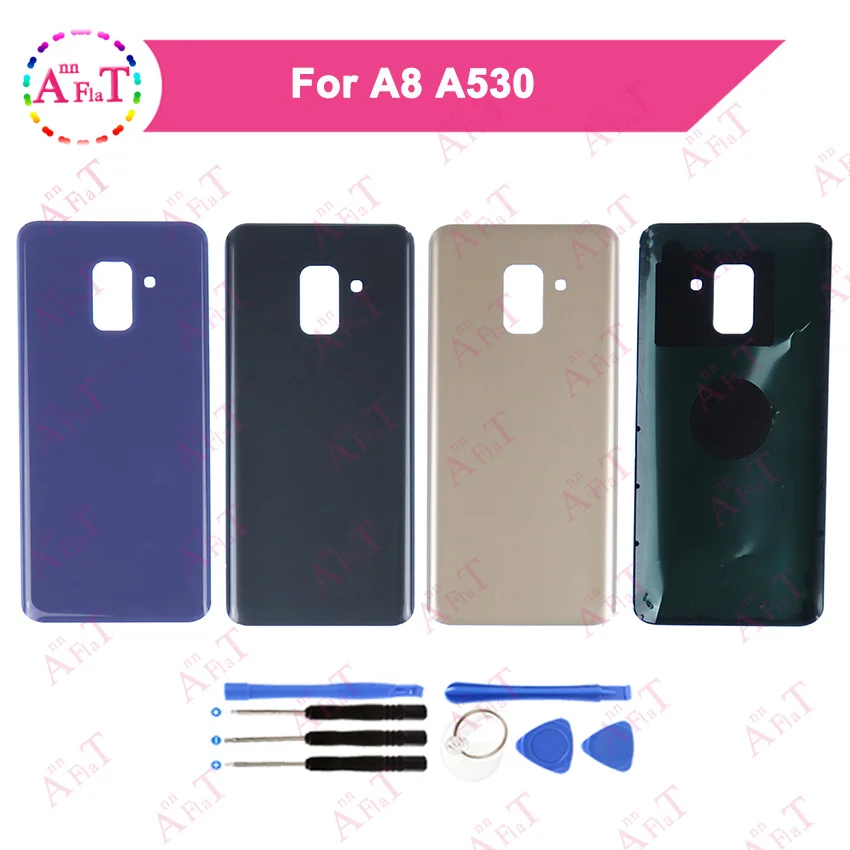 Заднее стекло для Samsung Galaxy A8 2018 A530F + A8Plus A730F A730DS крышка аккумулятора задняя корпуса