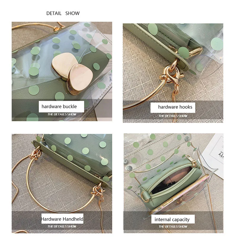 Прозрачная сумочка на ремне sac основной femme 2019 nouveau желе цепи сумки женские ручные