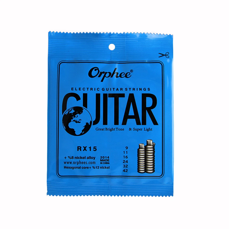 Orphee RX15 6 шт. набор струн для электрогитары 009 042 нить из никелевого сплава супер