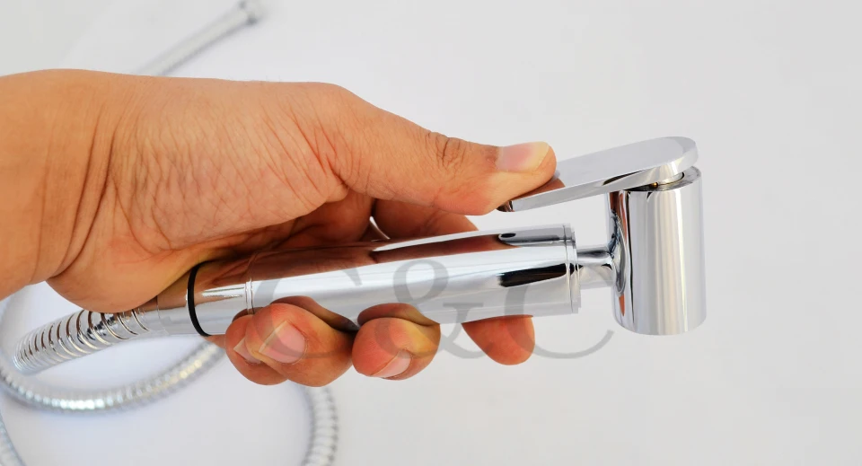 Бесплатная доставка Латунь Shattaf Биде + Т адаптер шланг держатель Toliet душ