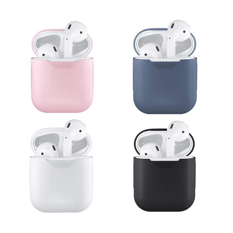 Красочные силиконовые Bluetooth Беспроводной наушники чехол для защитный AirPods кожи