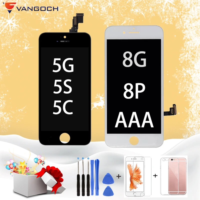 Новый качественный ЖК дисплей AAA для iPhone 5G 5S 5C сменный 8G 8 Plus с 3D сенсорным