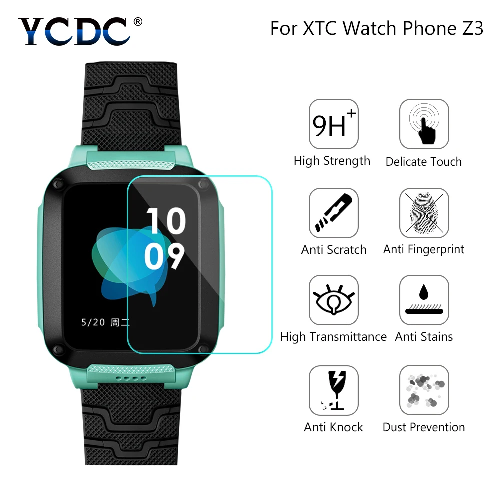 0,26 мм 2.5D Закаленное стекло экран Proetctor Smartwatch экран Защитная пленка для XTC Z3 Z5 Y03 телефон часы Смарт Часы Крышка