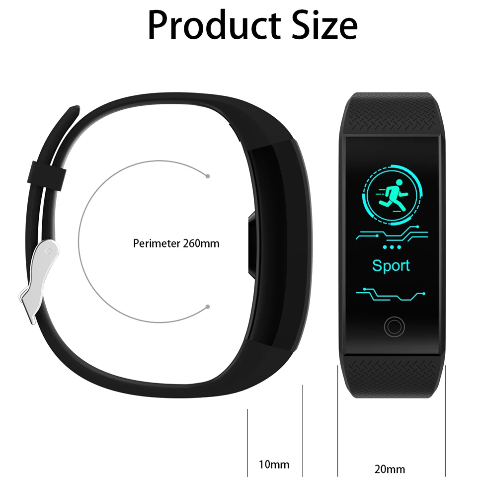 

EDENGMA Smart Wristband QW18 Sports Mode Info Reminder Heart Rate Sleep Monitor Incoming Call Reminder Bluetooth Color Watch