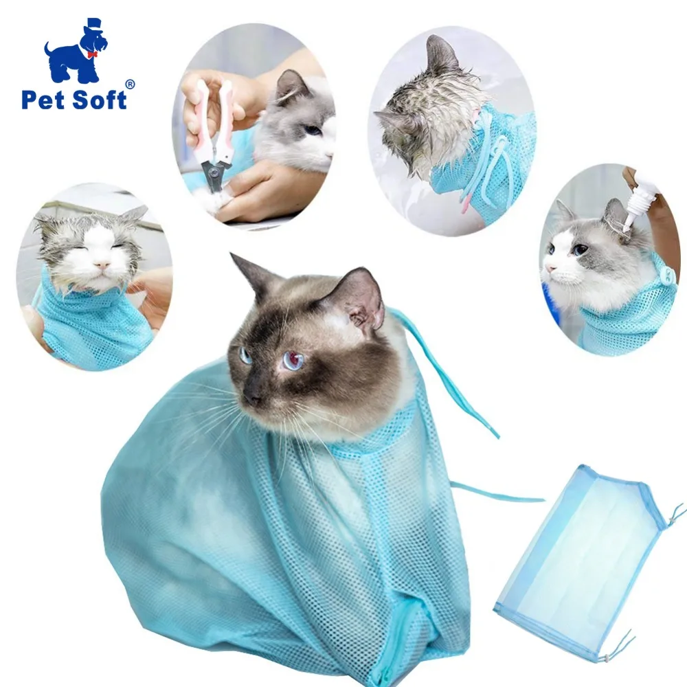 Мягкая сумка для груминга кошек домашних животных регулируемые