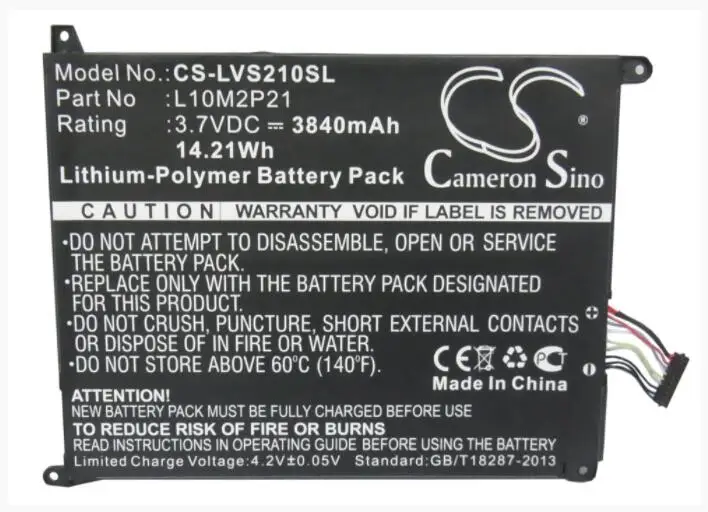 

Cameron Sino 3840mAh battery for LENOVO Ideapad S2007 S2007a S2007A-D 1ICP04/45/107-2 L10M2P21 L10M2P22 Tablet Battery