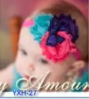 Лидер продаж 28 цветов детские повязки на голову с цветами со стразами для девочек