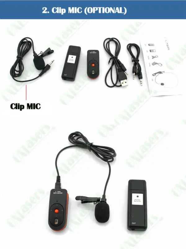 Горячая распродажа! Беспроводной микрофон OXLasers с зажимом на лацкан 2 4 ГГц для