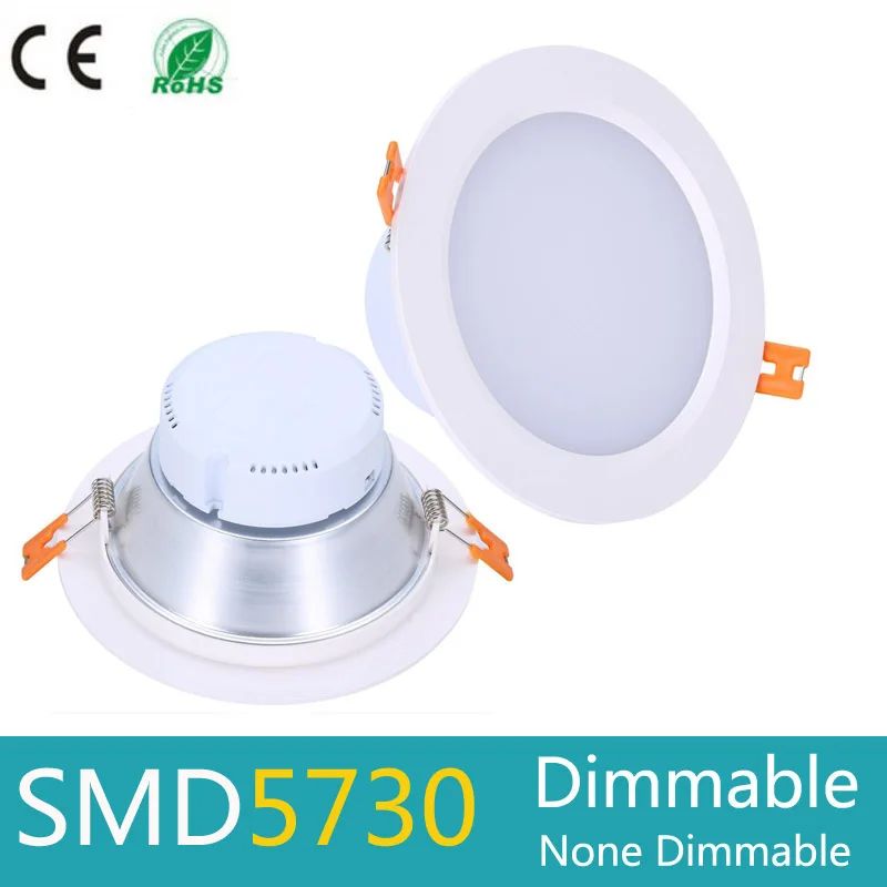 Светодиодная панель с регулируемой яркостью 5 Вт 7 9 12 15 20 30 SMD 5730 Встраиваемый