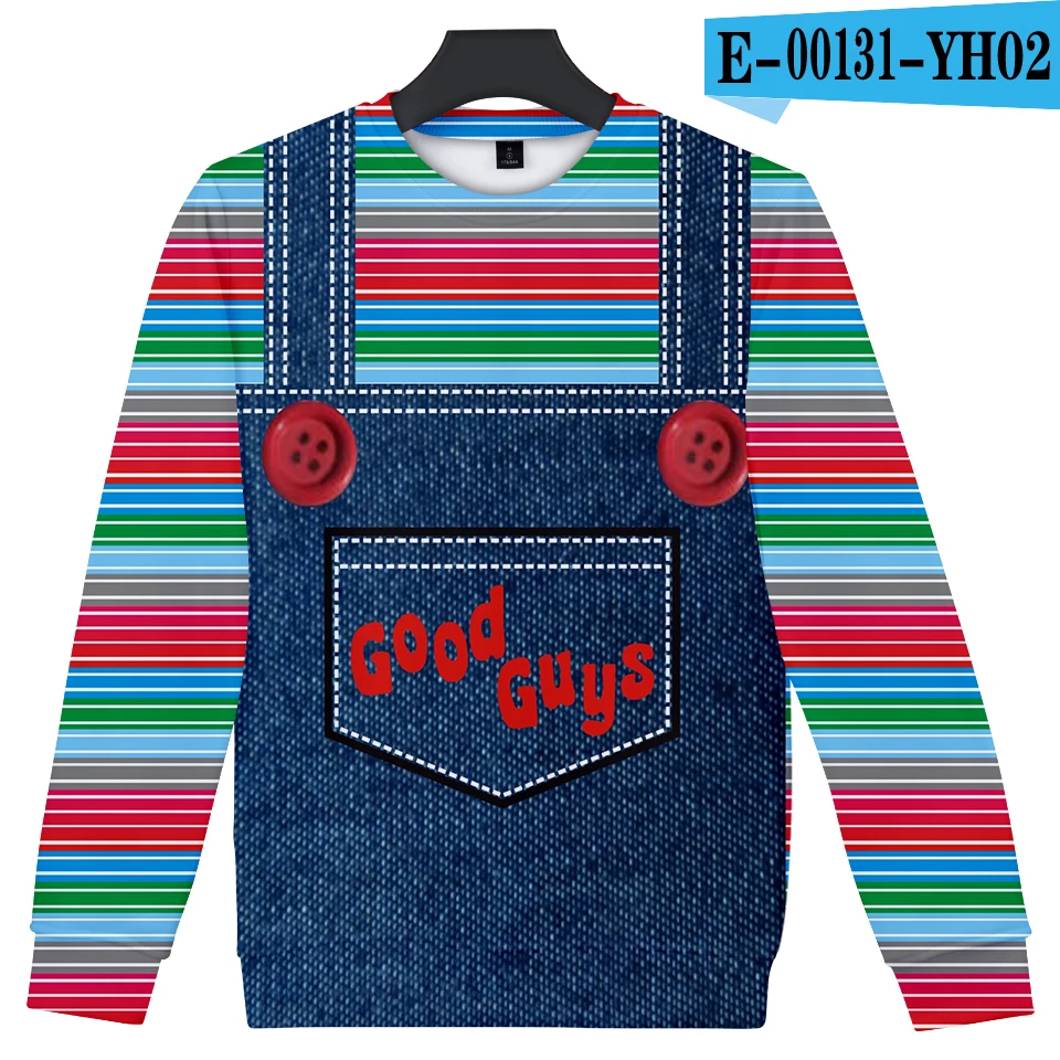 2 Повседневная футболка унисекс с длинными рукавами «Good Guys Chucky» осенне-зимняя одежда для парных ролевых игр для родителей и детей - Цвет: 2