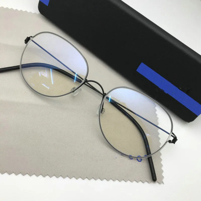 

Screwless Rim Oval Hand-made Titanium Glasses Frames Men Brand Myopia Eyeglasses Clear Lens Spectacles monturas de lentes mujer