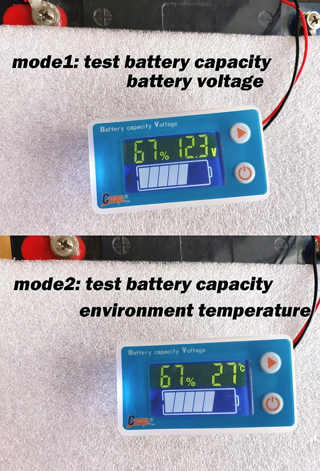 10 шт. многофункциональный измеритель емкости свинцово кислотных аккумуляторов 12