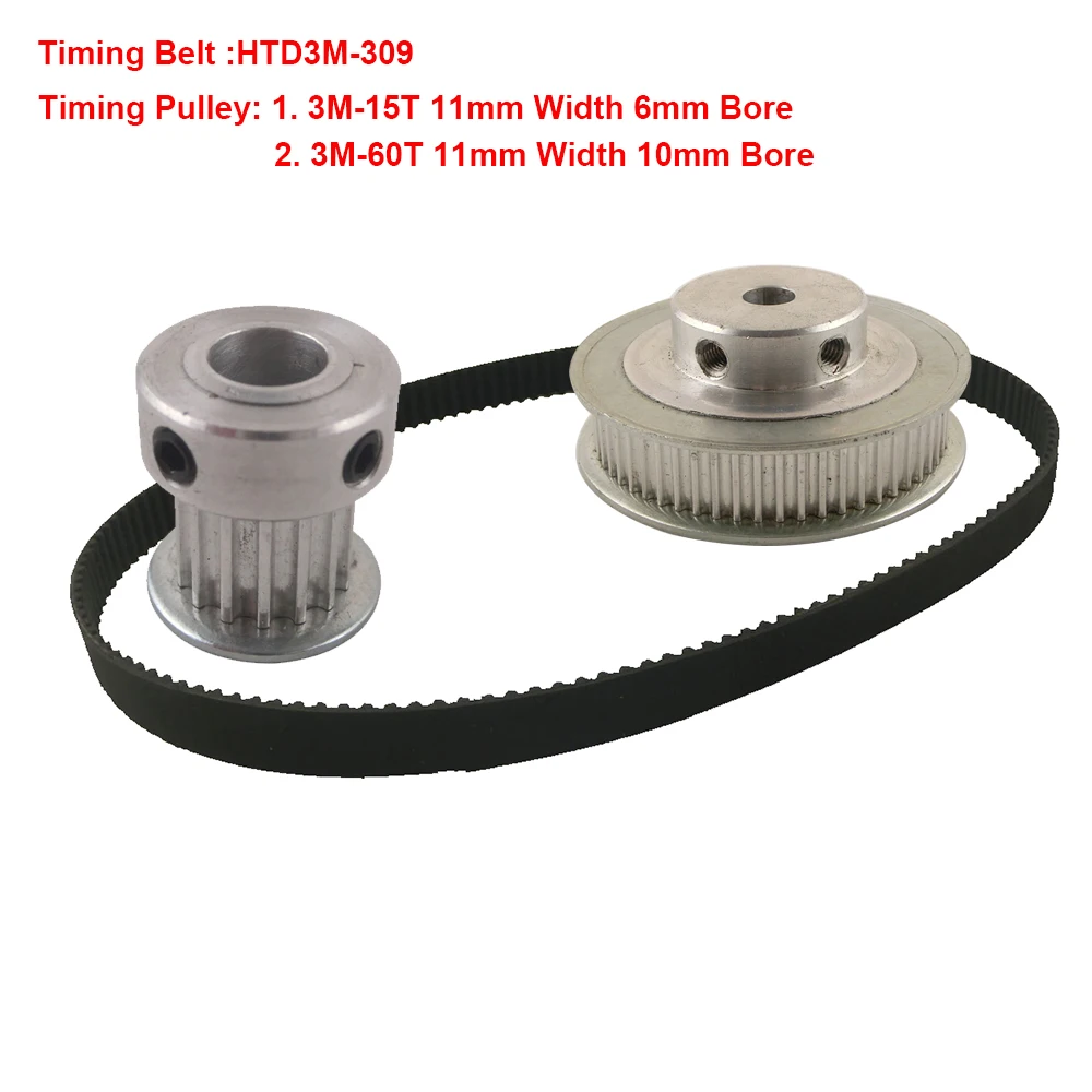 LUPULLEY HTD шкив ремня ГРМ HTD3M понижающий 1:4 шкив ГРМ 15T и 60T 309-3 м Ширина ремня ГРМ 10 мм ременный шкив шестерни