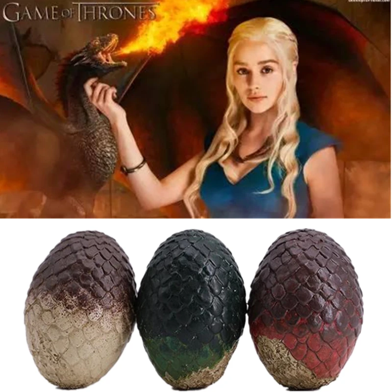 Movie TV Series Game of Thrones Daenerys Targaryen Dragon Egg Periphery Cosplay Prop Accessories Model Collection Set Gift Toy
