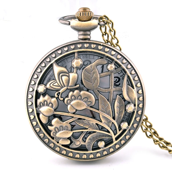 2015 Large factory direct classic carved hollow pocket watch flip creative wholesale retro | Наручные часы