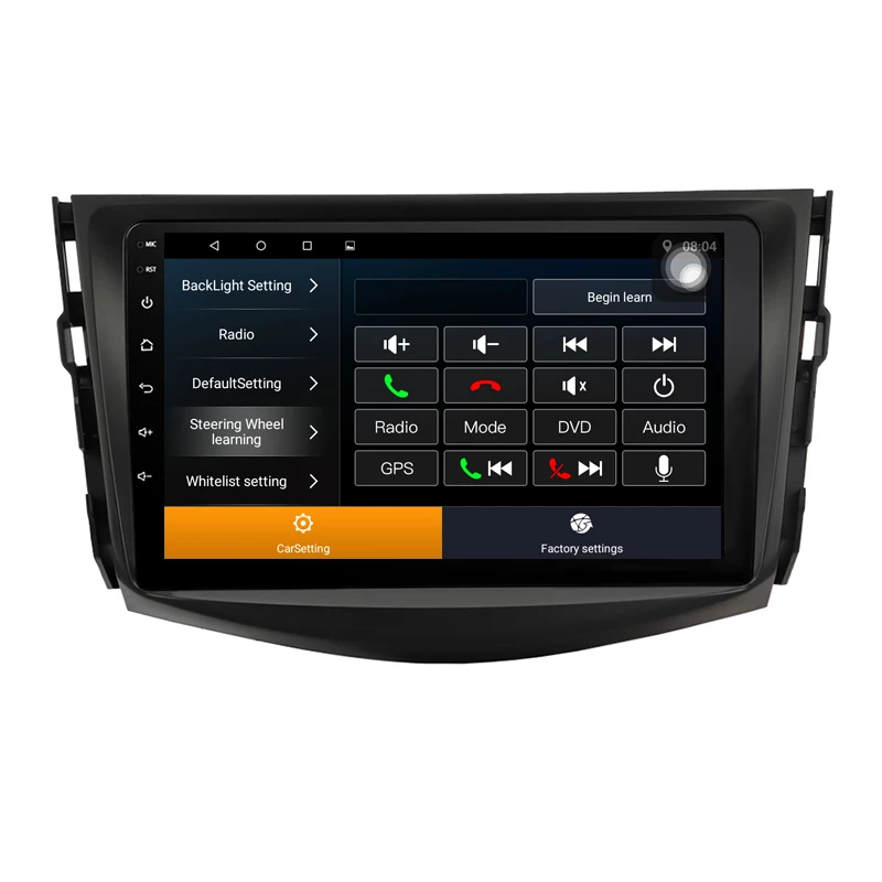 Android 9 1 четырехъядерный 1024*600 8 дюймов два Din автомобильный DVD GPS для Toyota RAV 4 RAV4 2007-2011