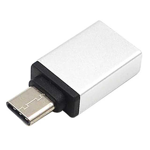 Серебристый Olhveitra Тип-c USB адаптер OTG Тип C и USB A конвертер адаптер данных для Xiaomi huawei samsung S10+ Galaxy MacBook Pro Google - Цвет: Серебристый