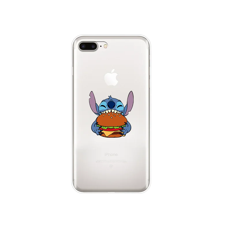 Силиконовый мягкий ТПУ чехол для телефона Disneys Stitch Apple iPhone X XR XS MAX 7 8 7plus 6 6S Plus 5 5S