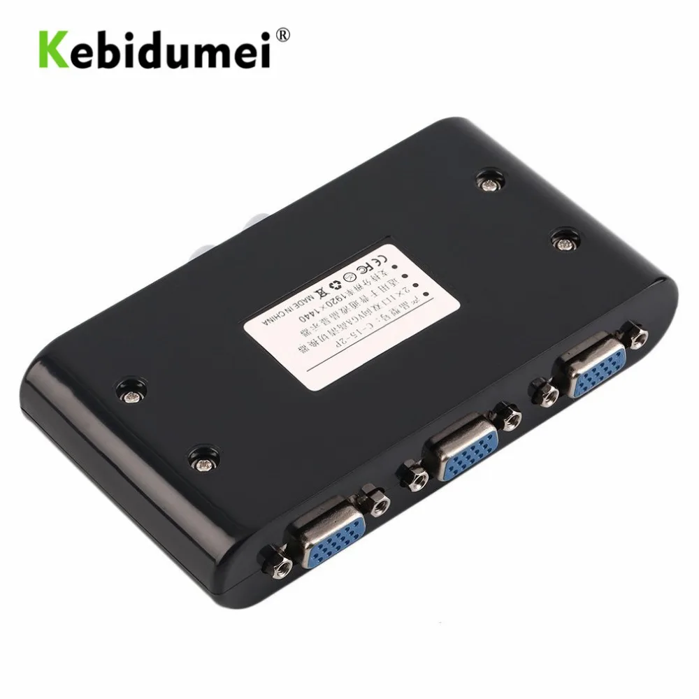 Kebidumei высокое качество 2 в 1 выход VGA/SVGA ручное управление переключатель