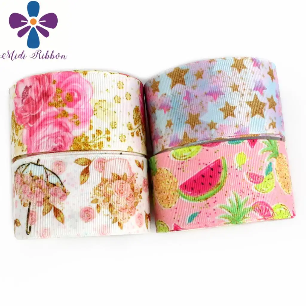 16 мм-75 мм блестящая Звезда Роза фрукты ананас облако зонтик Напечатано