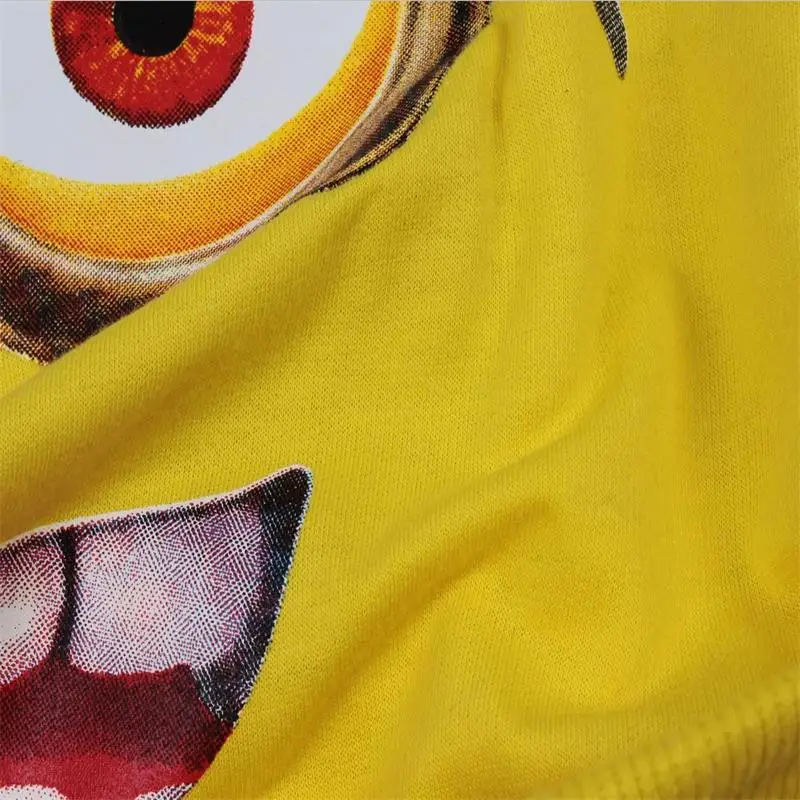 Новые футболки желтые для маленьких мальчиков с мультяшным рисунком новые