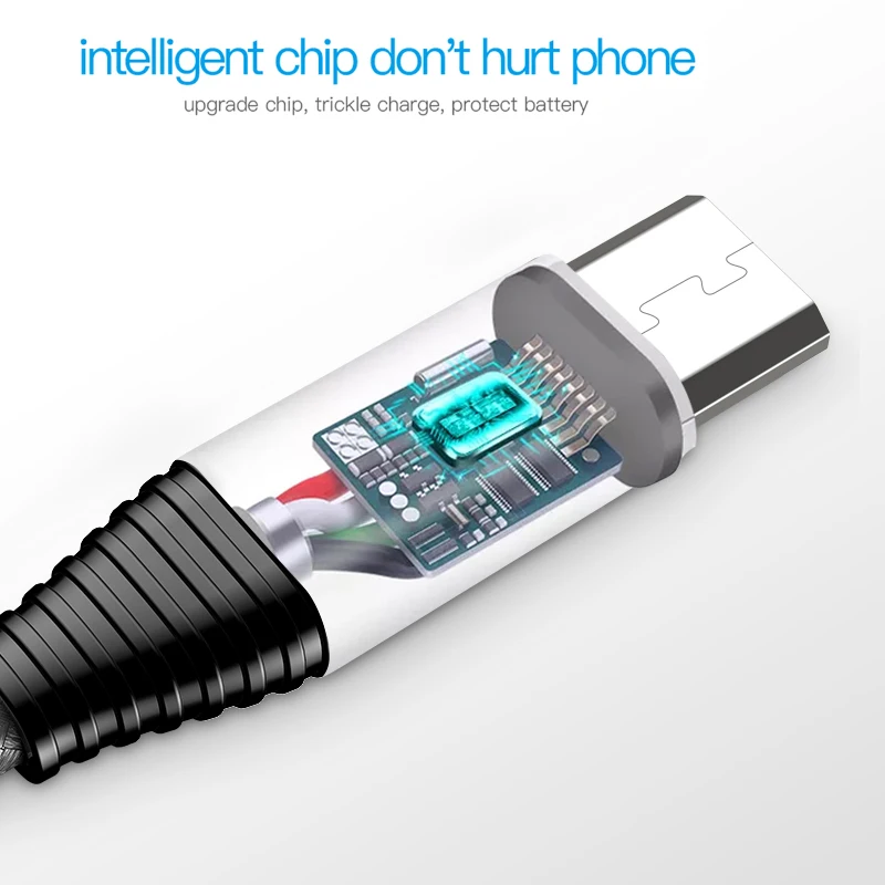 Цинковый сплав микро USB кабель для Samsung Xiaomi TOTU быстрое зарядное устройство