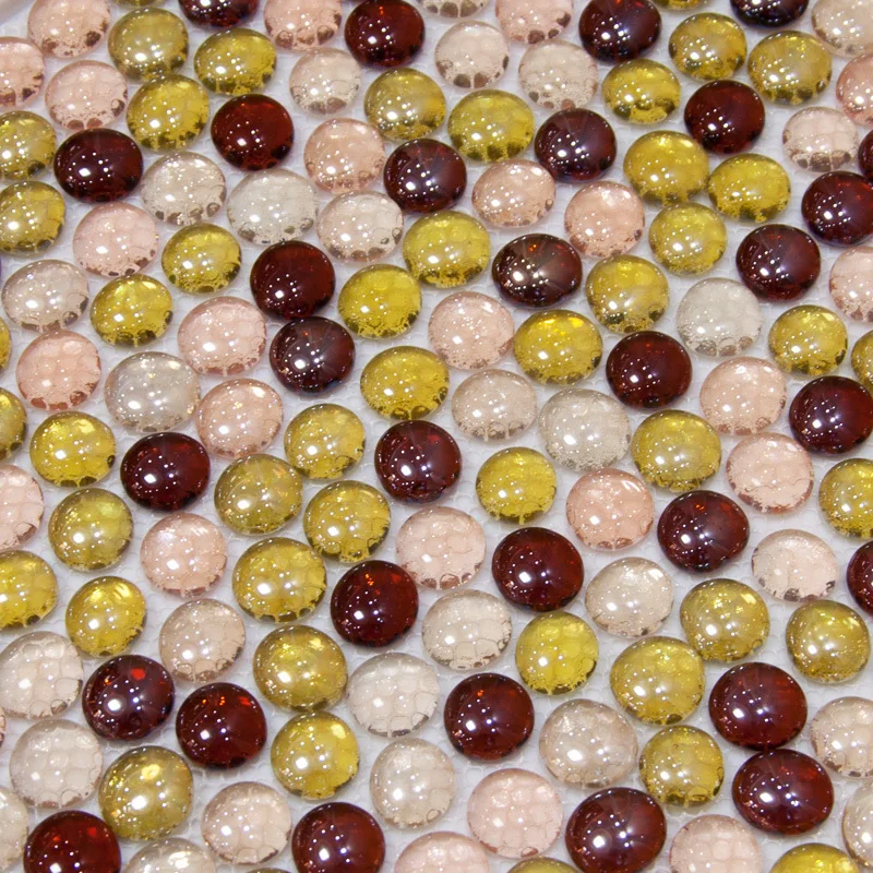 Стекло бисер круглый розовый мозаика для Бассейн Ванная комната Душ плитка