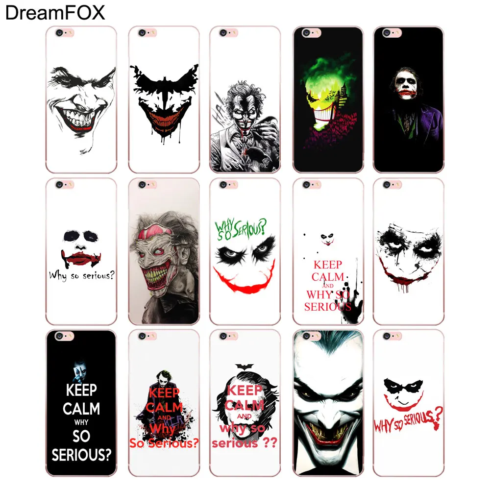 DREAMFOX N082 Джокер Мягкий ТПУ силиконовый чехол для Apple iPhone XR XS Max 8X7 6 S плюс 5 5S SE 5C 4 4S |