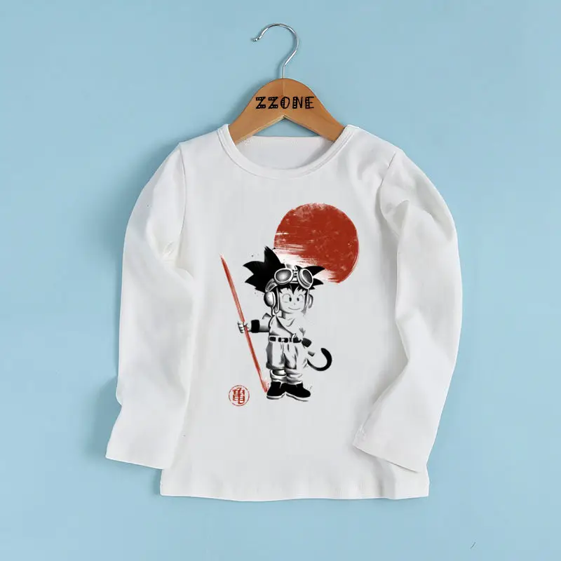 Детская забавная одежда Goku футболка для мальчиков и девочек с принтом Жемчуг