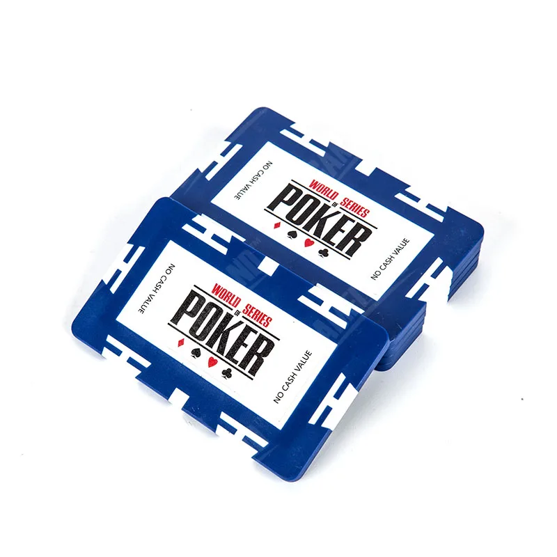5 шт./компл. WSOP фишки для покера квадратный чип без значение доска игровые автоматы качественный АБС-пластик+ железо вставка - Цвет: Синий