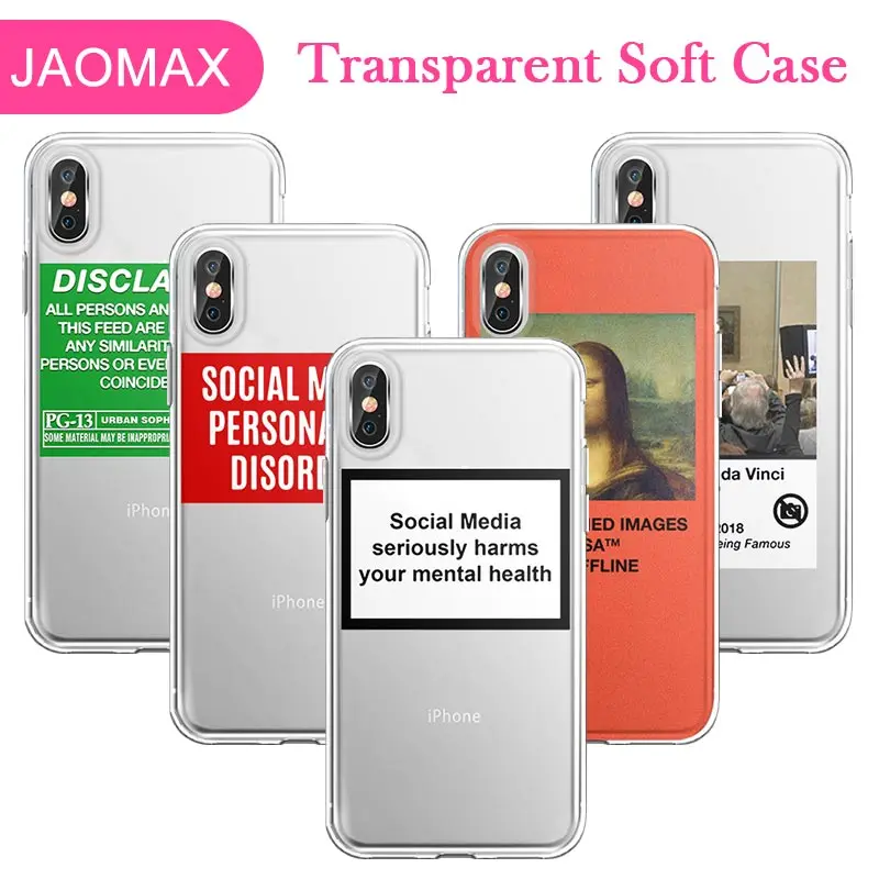 Мягкий силиконовый чехол для телефона Jaomax в социальных сетях iPhone 11 7 8 Plus 6S Xs Max Xr 5s