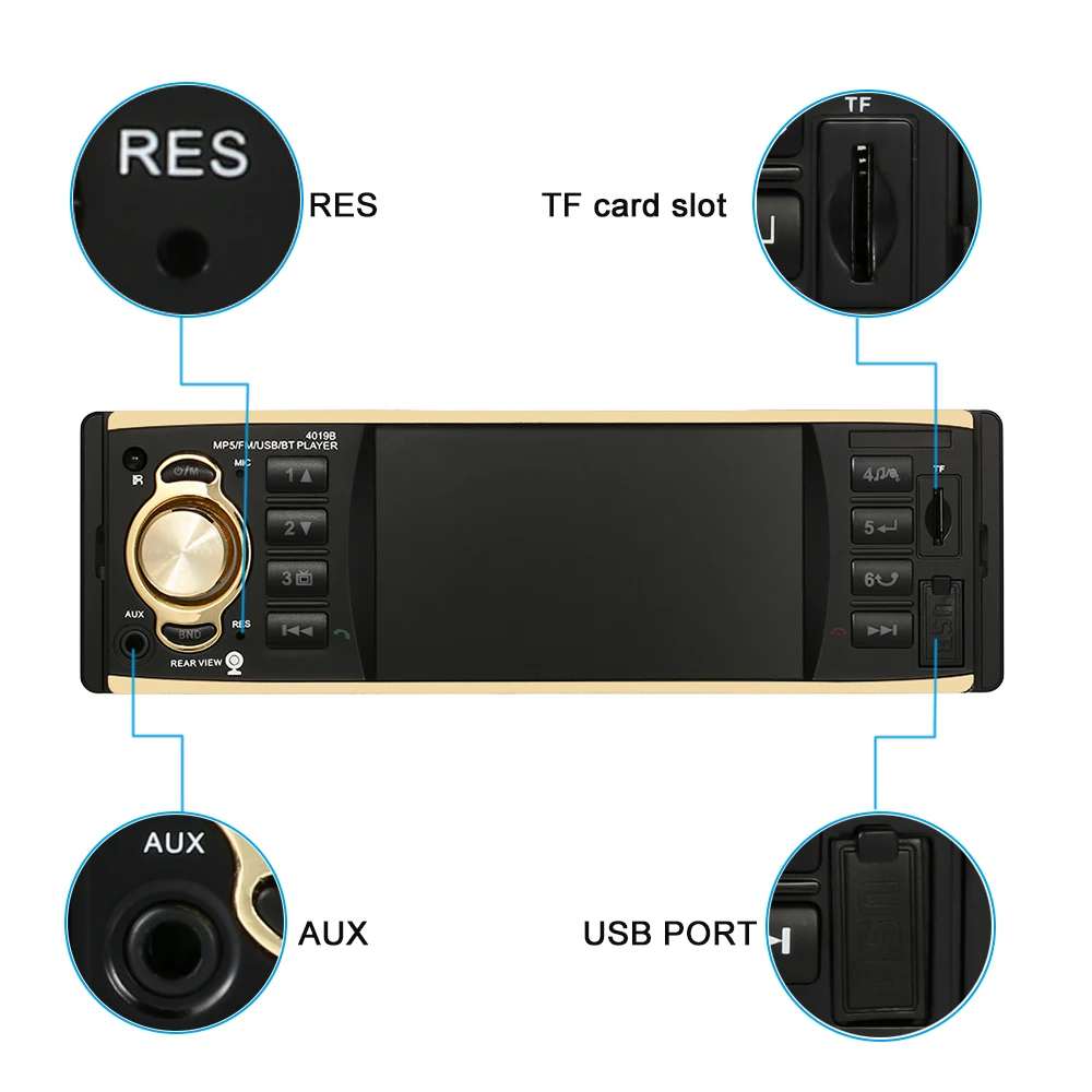 Автомагнитола 1Din MP5 плеер 4 1 дюйма TFT HD мультимедийные развлечения BT USB/TF FM Aux вход