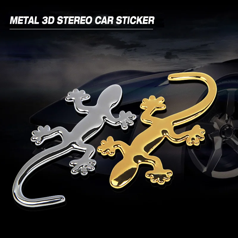 3 шт. Металлическая Автомобильная наклейка Gecko 3D Украшение модные аксессуары для