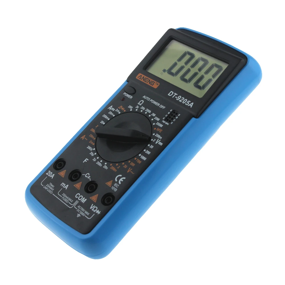 Aneng DT9205A цифровой мультиметр AC/DC Напряжение Ток Сопротивление Емкость рук Тесты