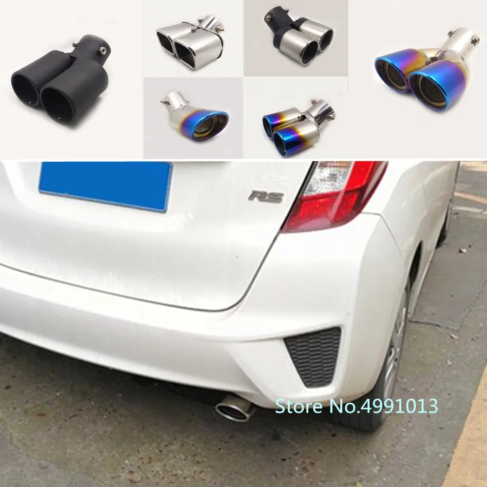 Для Honda Fit jazz 2014 2015 2016 чехол для автомобиля из нержавеющей стали глушитель