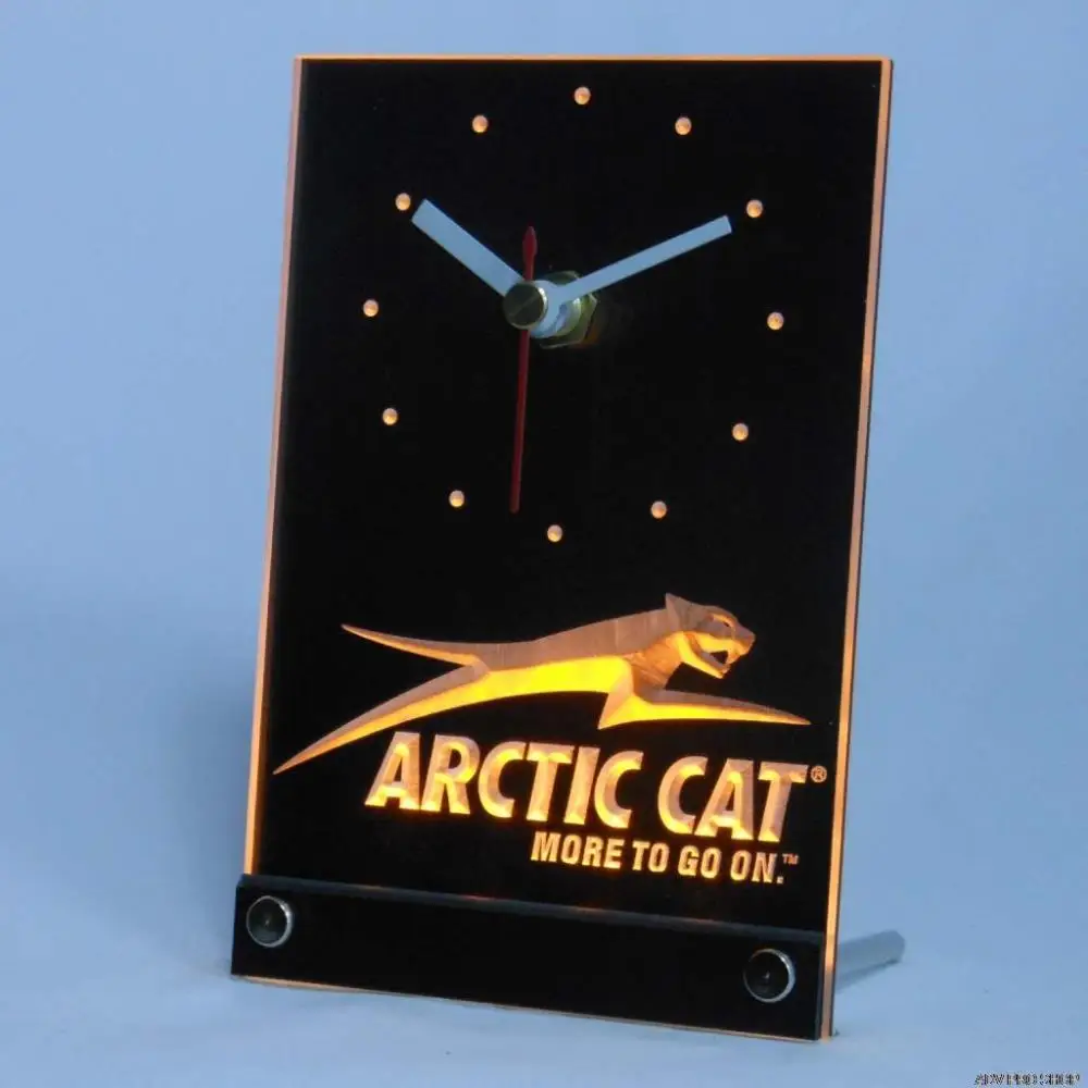 tnc0168 Arctic Cat Snowmobiles Table Desk 3D LED Clock | Дом и сад